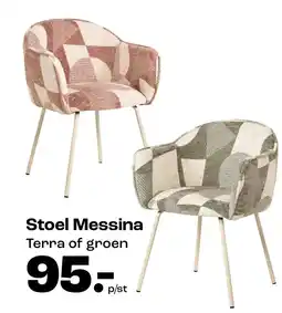 Kwantum Stoel Messina Terra of groen aanbieding