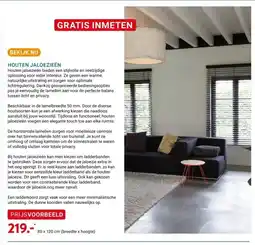 Kluswijs HOUTEN JALOEZIEËN aanbieding