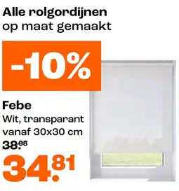 Kwantum Alle rolgordijnen op maat gemaakt -10% aanbieding