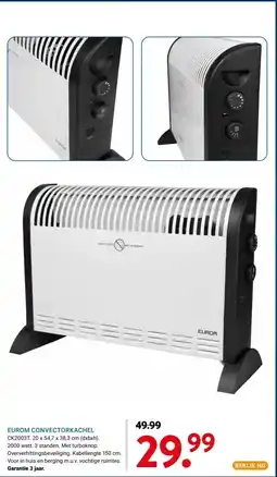 Kluswijs EUROM CONVECTORKACHEL aanbieding