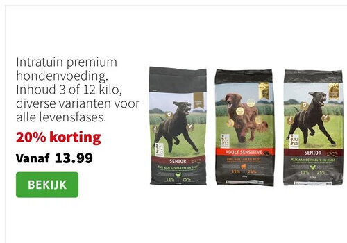 Intratuin Intratuin premium hondenvoeding aanbieding