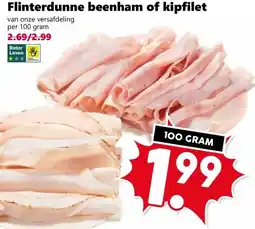 CoopCompact Flinterdunne beenham of kipfilet aanbieding