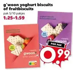 CoopCompact g'woon yoghurt biscuits of fruitbiscuits aanbieding