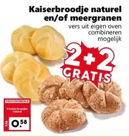 Coop Kaiserbroodje naturel en/of meergranen aanbieding