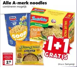 Coop Alle A-merk noodles aanbieding