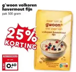CoopCompact g'woon volkoren havermout fijn aanbieding