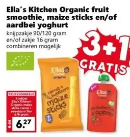 CoopCompact Ella's Kitchen Organic fruit smoothie, maize sticks en/of aardbei yoghurt aanbieding