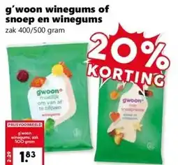 CoopCompact g'woon winegums of snoep en winegums aanbieding