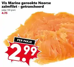 Coop Vis Marine gerookte Noorse zalmfilet - getrancheerd aanbieding