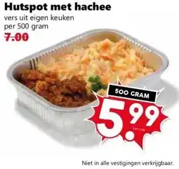 Coop Hutspot met hachee aanbieding