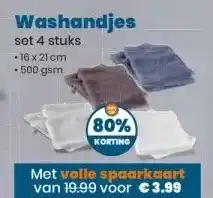 Coop Washandjes aanbieding