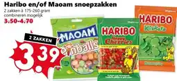 Coop Haribo en/of Maoam snoepzakken aanbieding