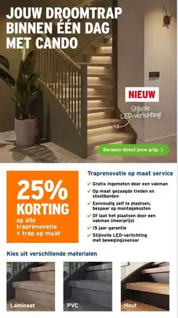GAMMA op alle traprenovatie + trap op maat aanbieding
