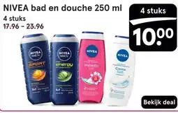 Etos NIVEA bad en douche 250 ml aanbieding