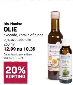 Ekoplaza Bio Planète OLIE aanbieding