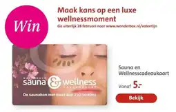 Bruna Sauna en Wellnesscadeaukaart aanbieding