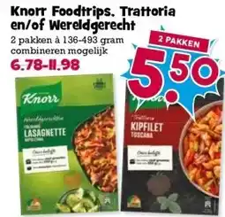 Boon`s Markt Knorr Foodtrips. Trattoria en/of Wereldgerecht aanbieding