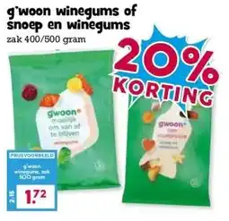 Boon`s Markt g'woon winegums of snoep en winegums aanbieding