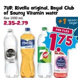 Boon`s Markt 7UP. Rivella original, Royal Club of Sourcy Vitamin water aanbieding