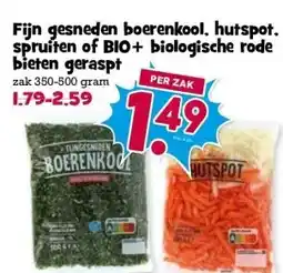 Boon`s Markt Fijn gesneden boerenkool, hutspot, spruiten of BIO+ biologische rode bieten geraspt aanbieding