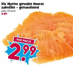 Boon`s Markt Vis Marine gerookte Noorse zalmfilet - getrancheerd aanbieding