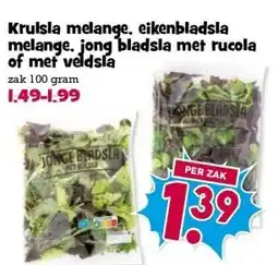 Boon`s Markt Krulsla melange, eikenbladsla melange, jong bladsla met rucola of met veldsla aanbieding