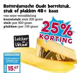 Boon`s Markt Rotterdamsche Oude borrelstuk. stuk of plakken 48+ kaas aanbieding