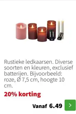 Intratuin Rustieke ledkaarsen aanbieding