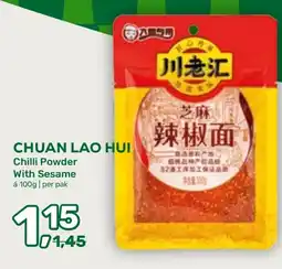 Amazing Oriëntal Chuan lao hui Chilli Powder With Sesame aanbieding