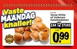 Vomar Voordeelmarkt Verse Witte of Volkoren Hotelkadetten aanbieding