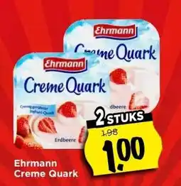 Vomar Voordeelmarkt Ehrmann Creme Quark aanbieding