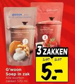 Vomar Voordeelmarkt G'woon Soep in zak aanbieding
