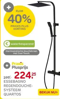 Praxis Essebagno Regendouche - Quartos - Zwart aanbieding