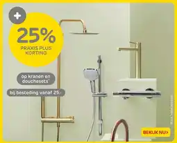 Praxis op kranen en douchesets aanbieding