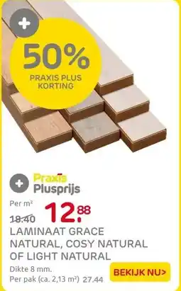 Praxis Laminaat Grace Natural - Lente Eik aanbieding