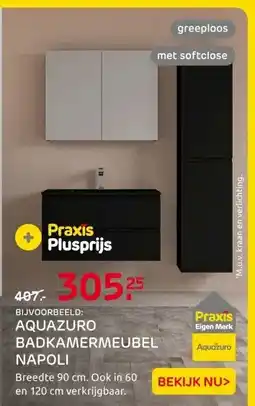 Praxis AQUAZURO BADKAMERMEUBEL NAPOLI aanbieding