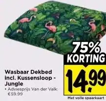 Vomar Voordeelmarkt Wasbaar Dekbed incl. Kussensloop- Jungle aanbieding