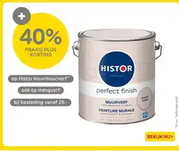 Praxis op Histor kleurmuurverf aanbieding