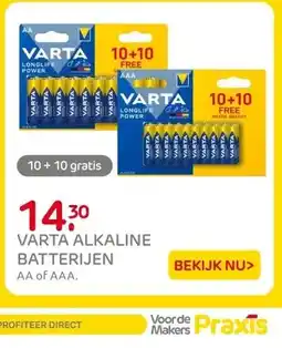 Praxis VARTA ALKALINE BATTERIJEN aanbieding
