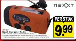 Vomar Voordeelmarkt Nexxt Emergency Radio aanbieding