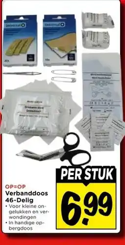 Vomar Voordeelmarkt Verbanddoos 46-Delig aanbieding