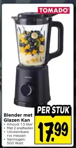 Vomar Voordeelmarkt Blender met Glazen Kan aanbieding