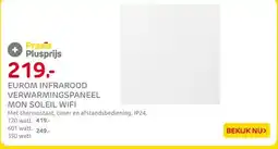 Praxis Eurom infraroodverwarmingspaneel Mon aanbieding