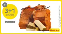 Praxis op haardhout aanbieding