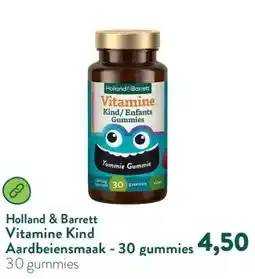 Holland & Barrett Vitamine Kind Aardbeiensmaak - 30 gummies aanbieding