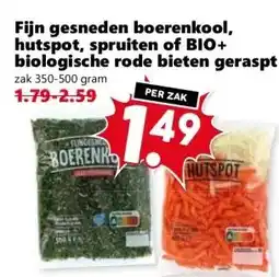 Coop Fijn gesneden boerenkool, hutspot, spruiten of BIO+ biologische rode bieten geraspt aanbieding