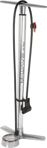 Bol.com M-wave Fietspomp Met Manometer Aluminium 61 Cm Zilver - Drukmeter - 10 Bar aanbieding