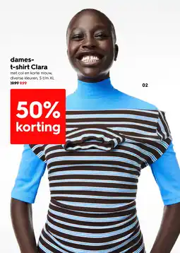 HEMA dames t-shirt Clara aanbieding