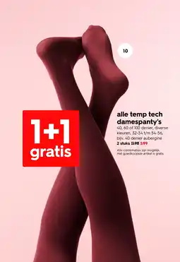 HEMA alle temp tech damespanty's aanbieding