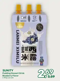 Amazing Oriëntal Sunity pudding dessert drink blueberry flavor aanbieding